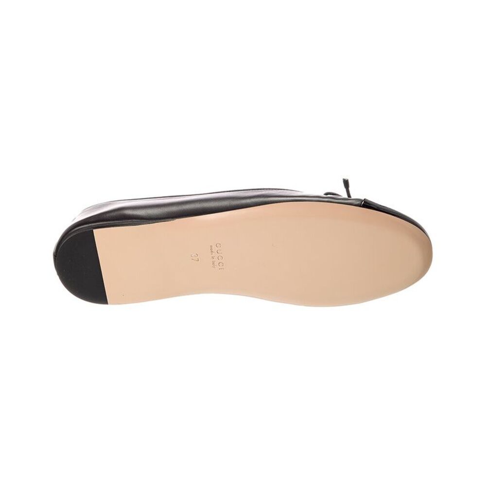 Gucci Double G Leather Ballet Flat, Black - Picture 4 of 5